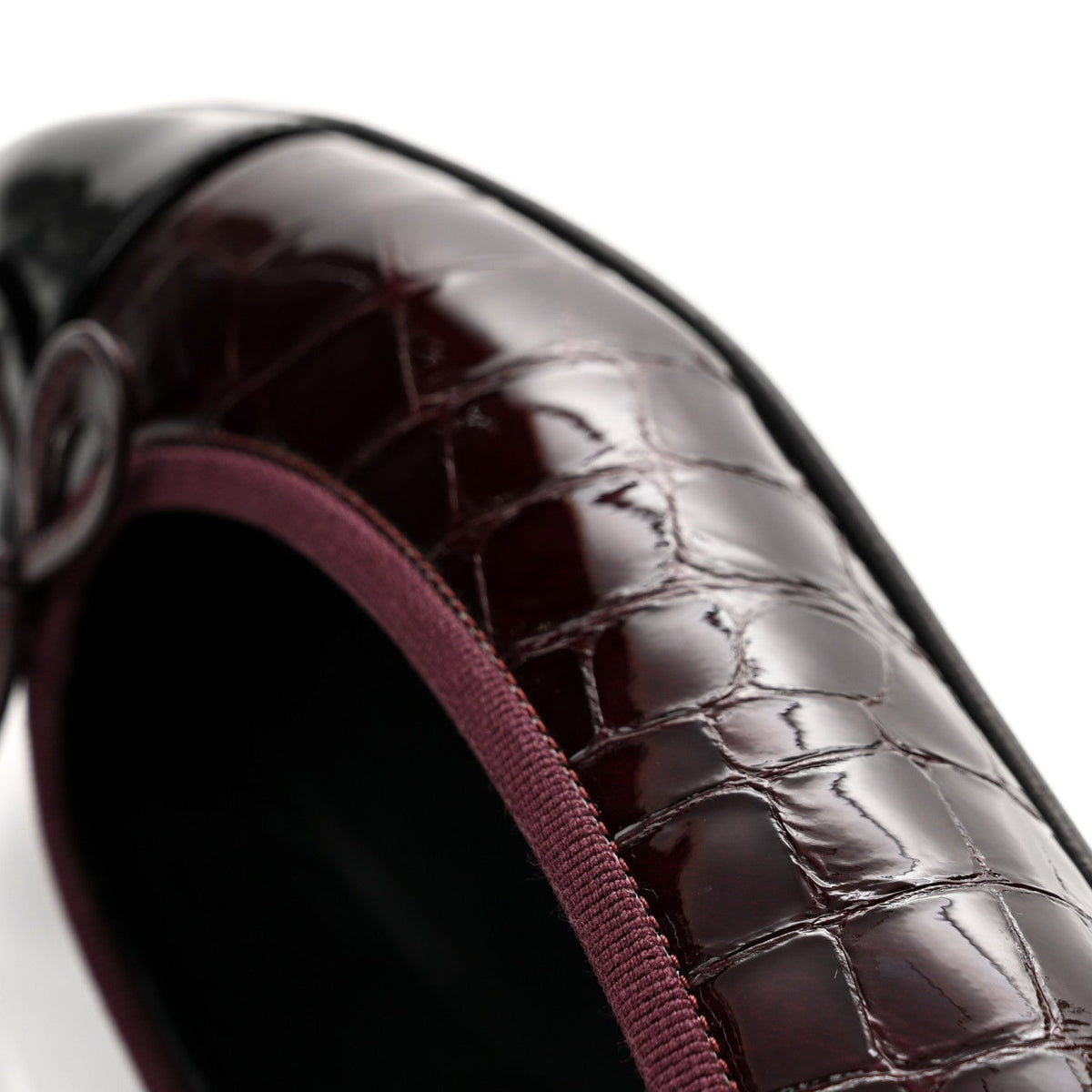 Chanel Embossed Cap Toe CC Ballerina Women's Shoes