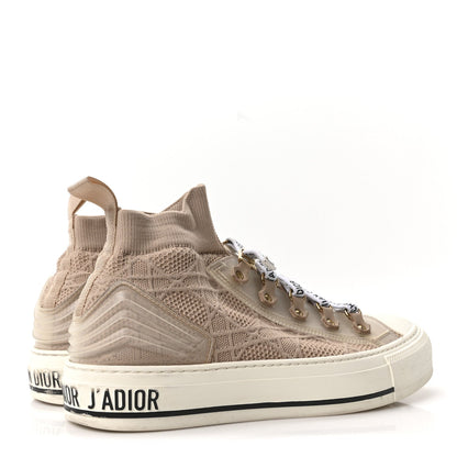 Christian Dior Technical Cannage Women's Walk'n Dior High Top Sneakers 38.5 Nude