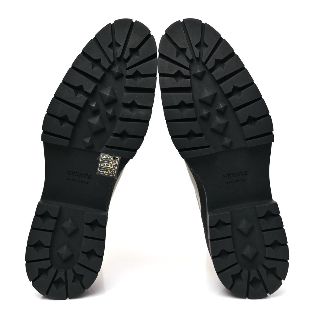Hermes Goatskin Quilted Women's Fuji Boots 37 Black