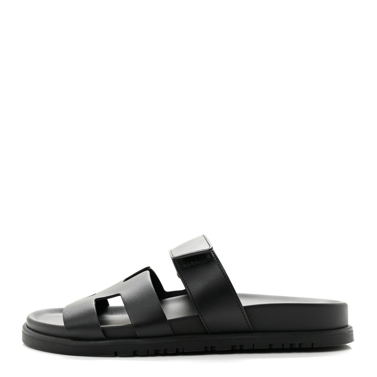 Hermes Calfskin Women's Chypre Sandals 36 Black