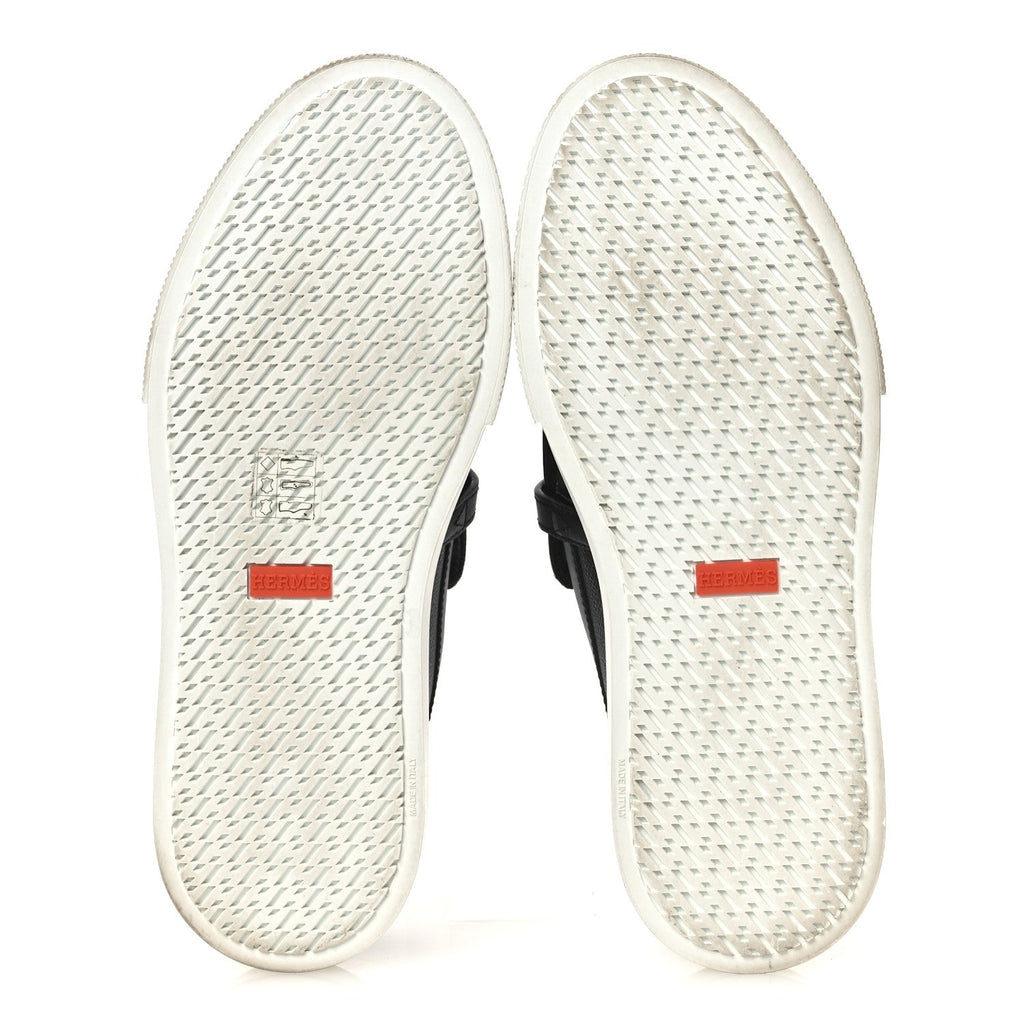 Hermes Calfskin Women's Game Slip On Sneakers 39.5 Black