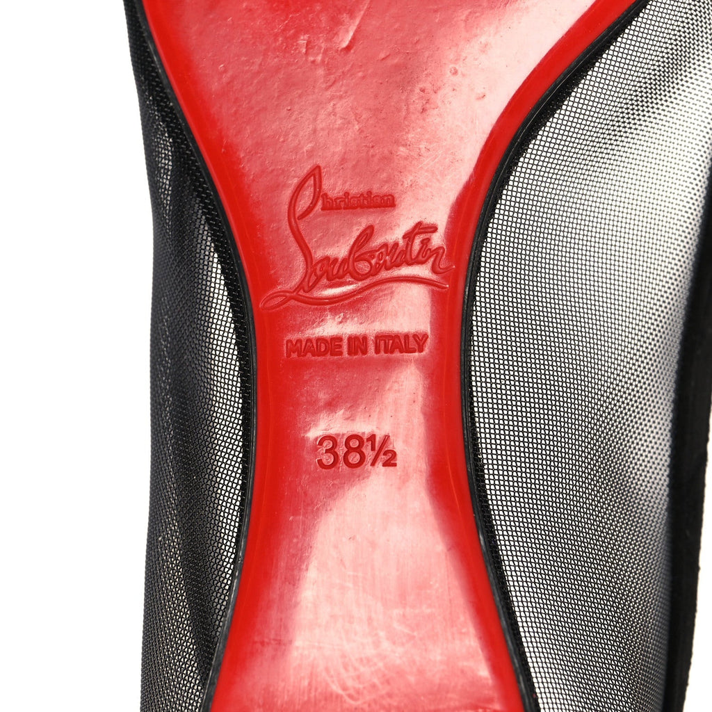 Christian Louboutin Veau Velours Rete Galativi Women's Flats Black