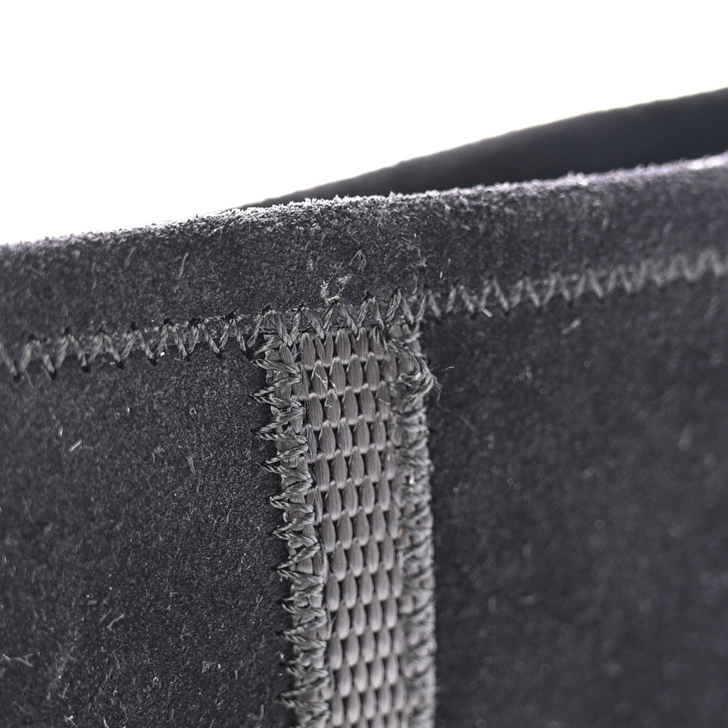 Prada Suede Women's Triangle Logo Zip Boots 40 Black