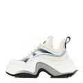 Louis Vuitton Calfskin Technical Nylon Women's LV Archlight Sneakers 38 White Blue Gris