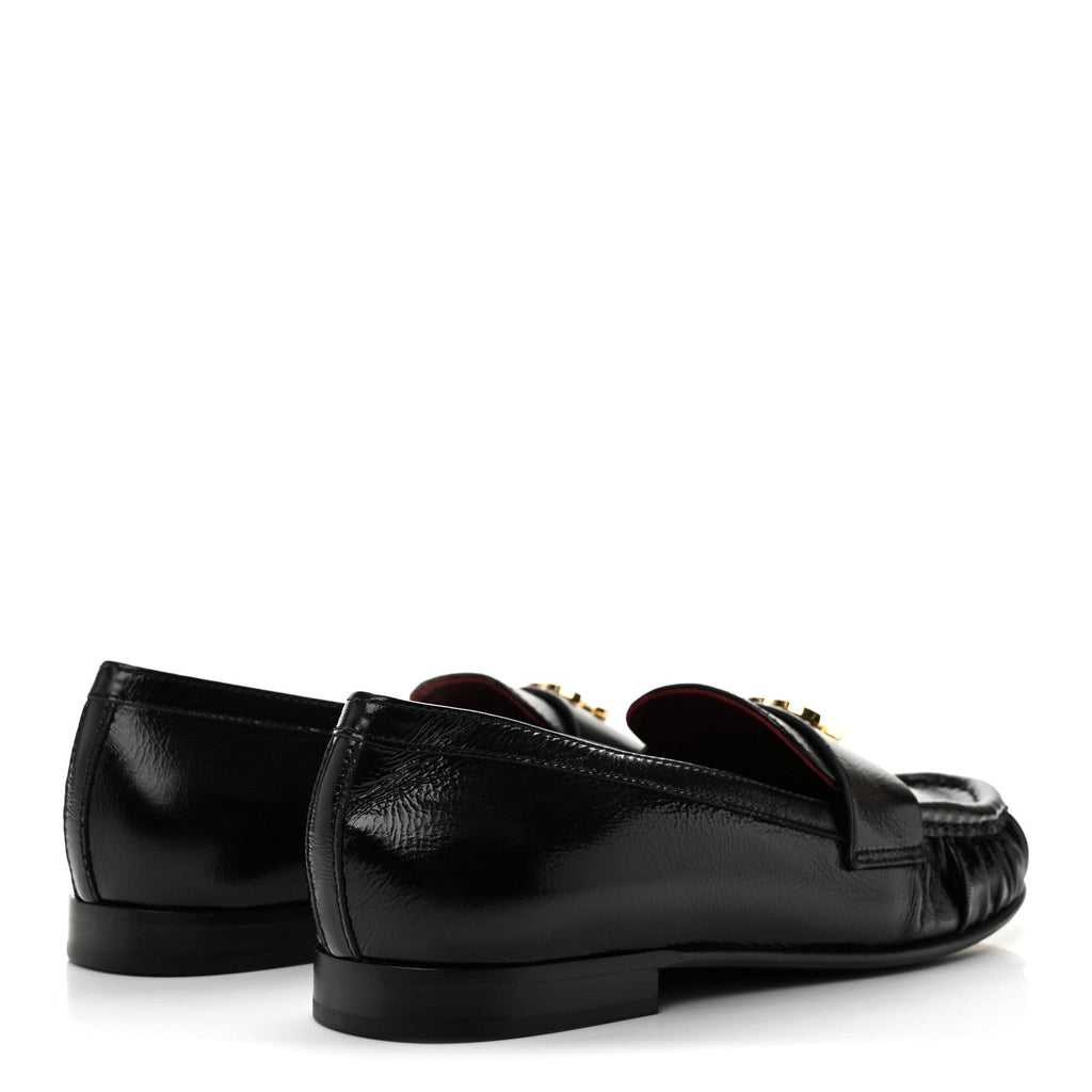 Chanel Crumpled Shiny Lambskin CC Women's Loafers