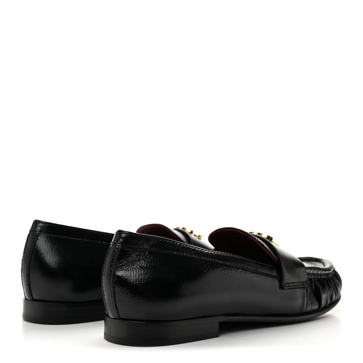 Chanel Crumpled Shiny Lambskin CC Women's Loafers