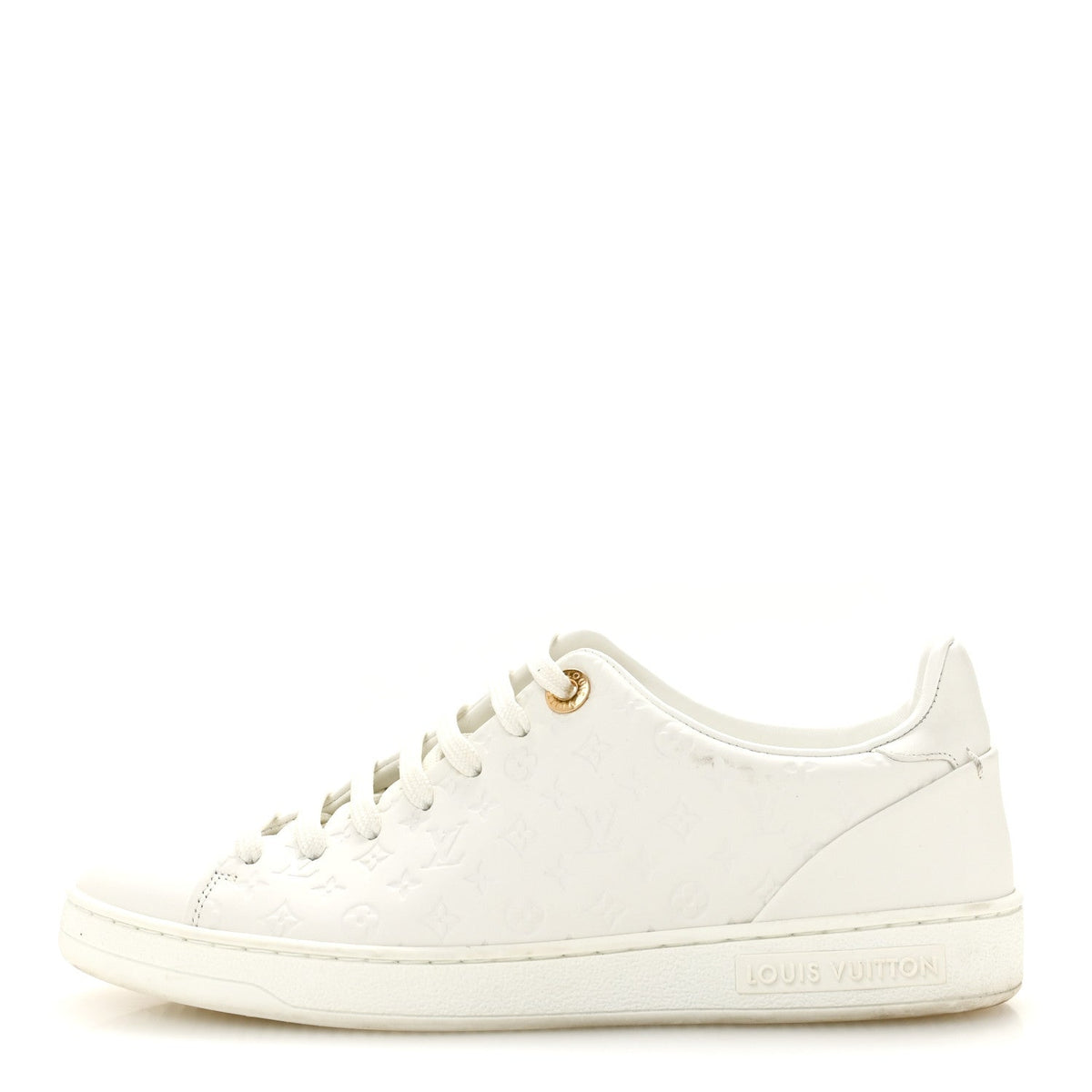 Louis Vuitton Calfskin Women's Front Row Sneakers 36 White