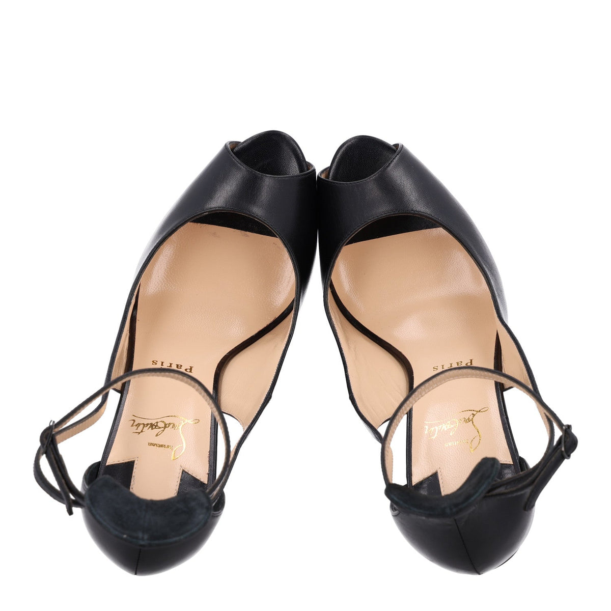 Christian Louboutin Kid Leather Women's Mascaralta 120 Pumps 41 Black