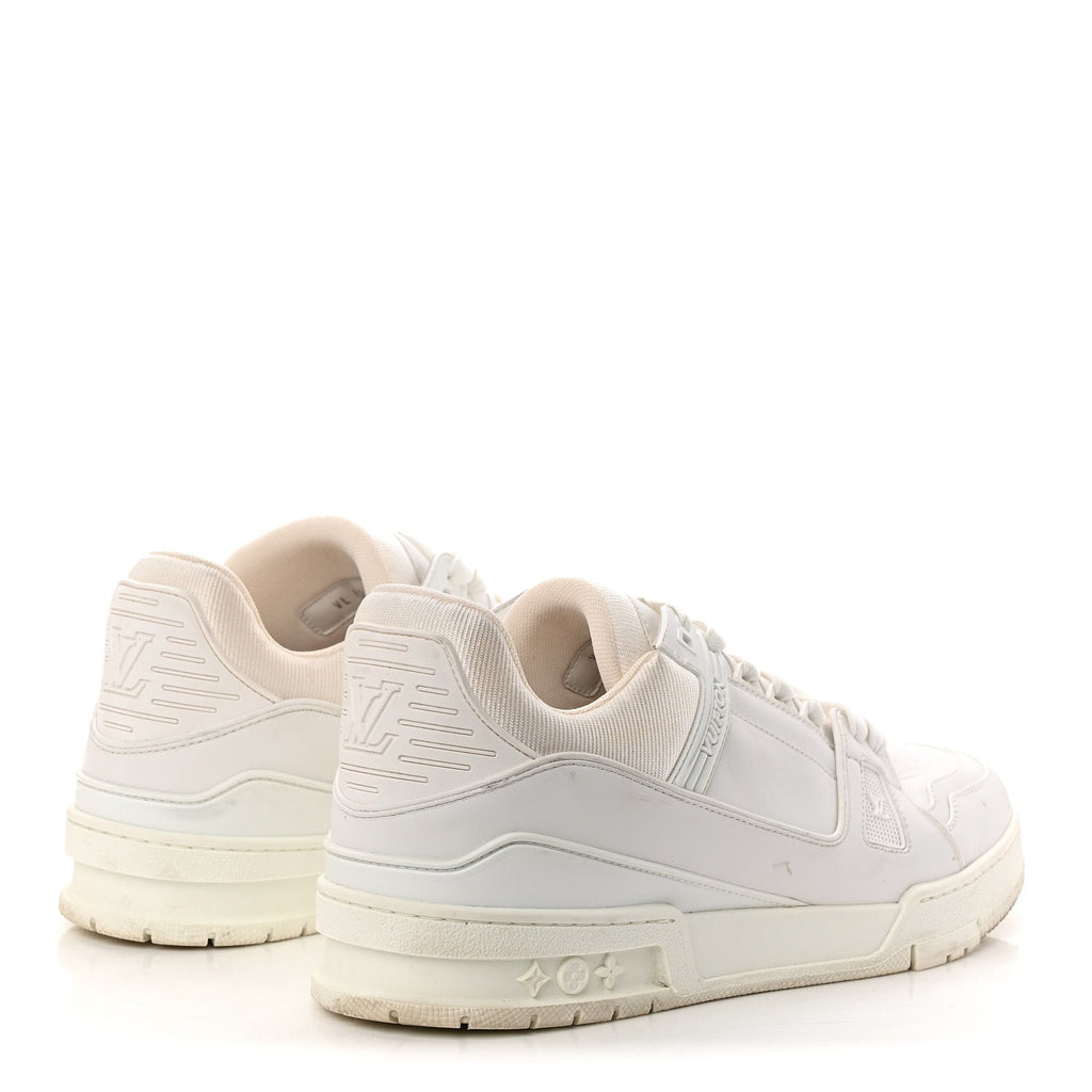 Louis Vuitton Calfskin Men's LV Trainer Sneakers 9.5 White