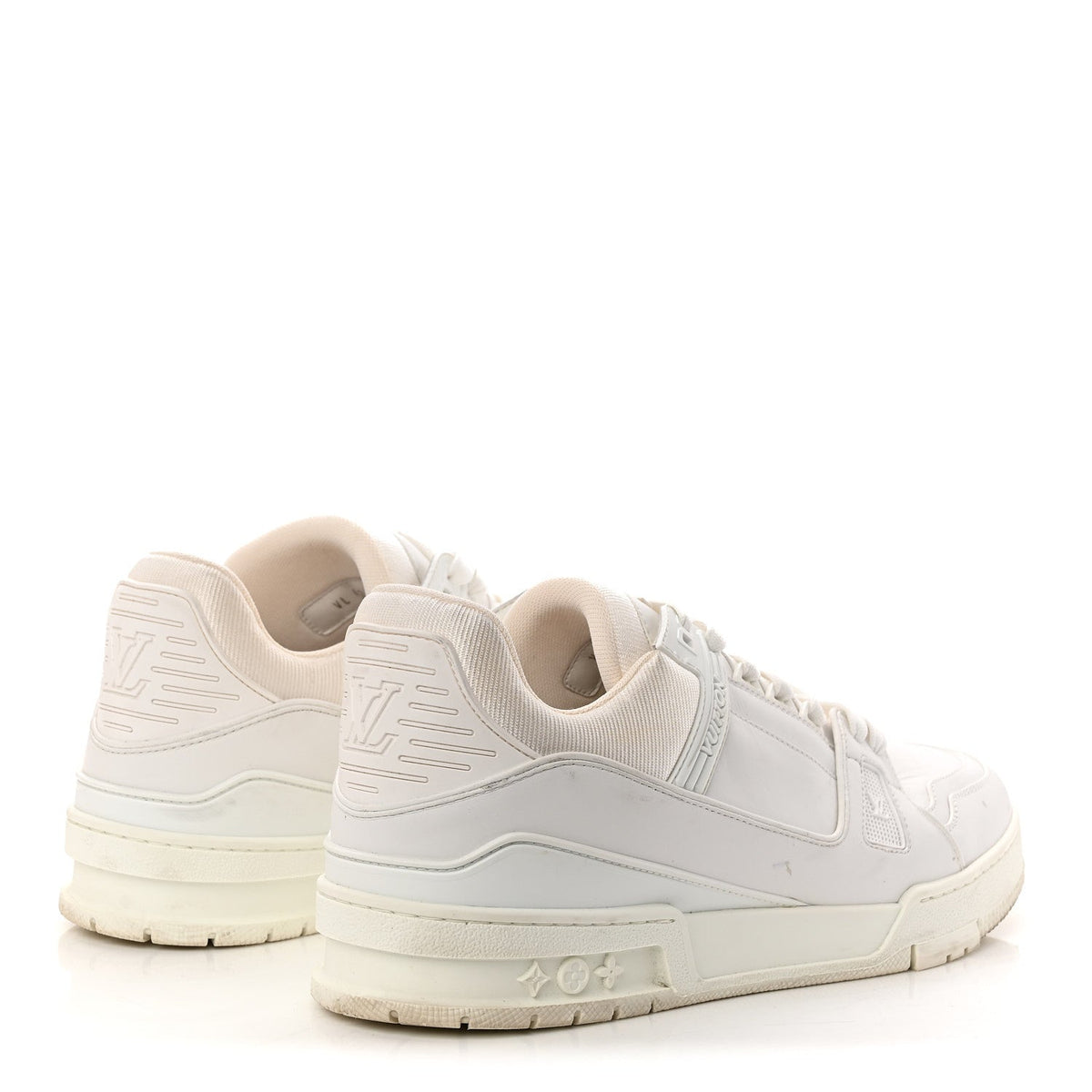 Louis Vuitton Calfskin Men's LV Trainer Sneakers 9.5 White