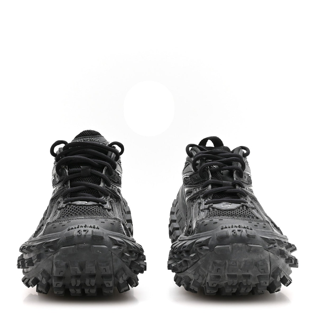 Balenciaga Mesh Nylon Men's Monocolor Bouncer Sneakers 37 Black