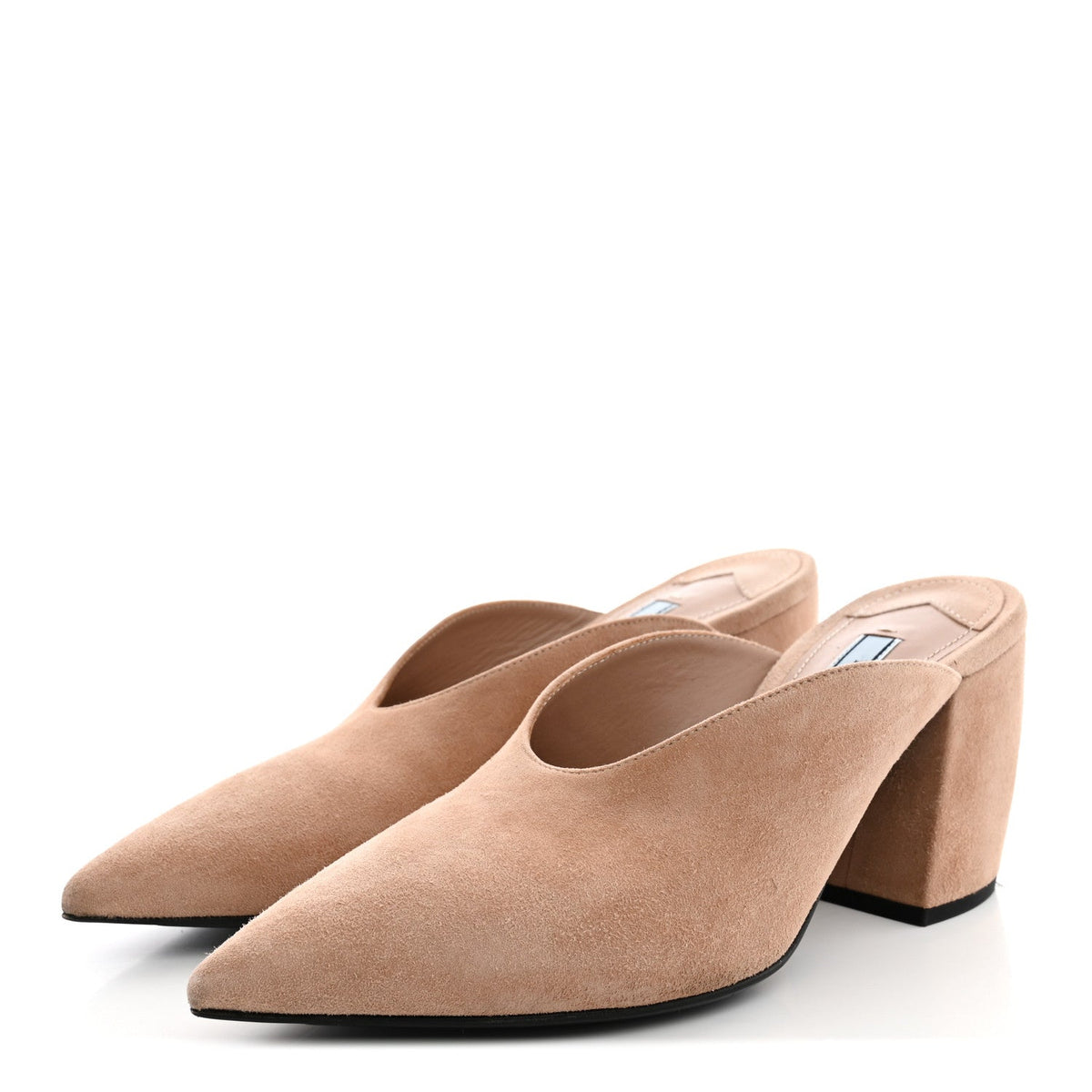 Prada Suede Pointed Toe Women's Mules 36 Dark Rose