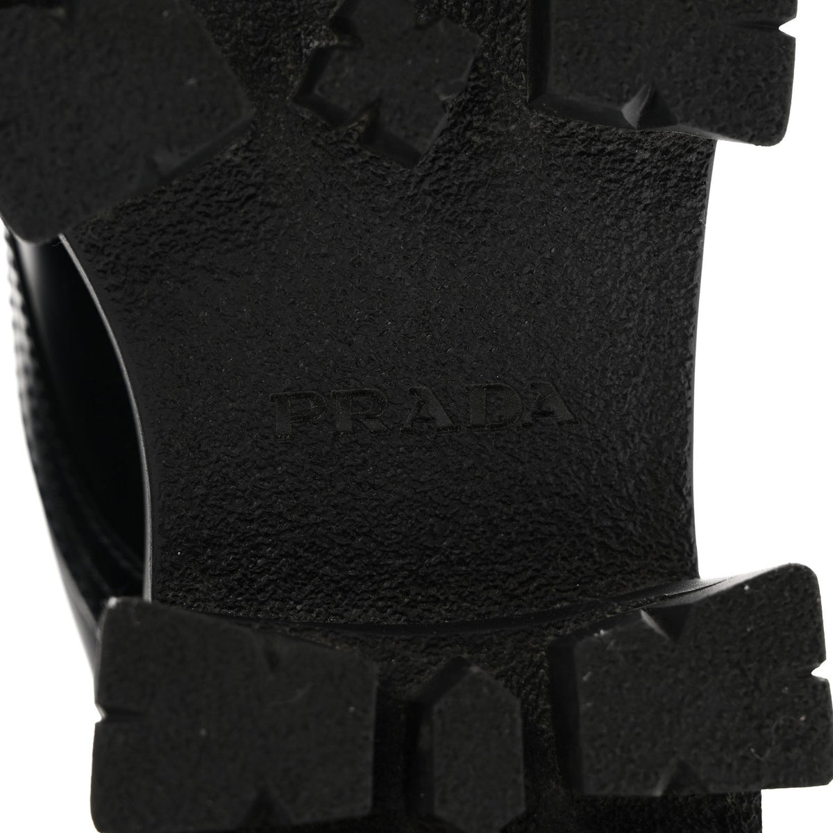 Prada Spazzolato Calfskin Nylon Women's Monolith Pouch Boots 38 Black