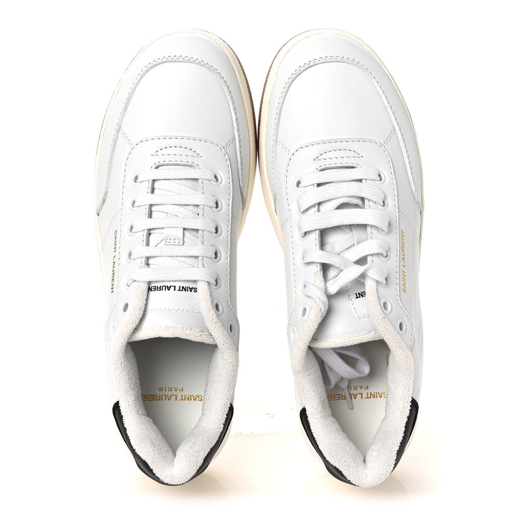 Saint Laurent Calfskin SL61 Low Top Sneakers 40 White