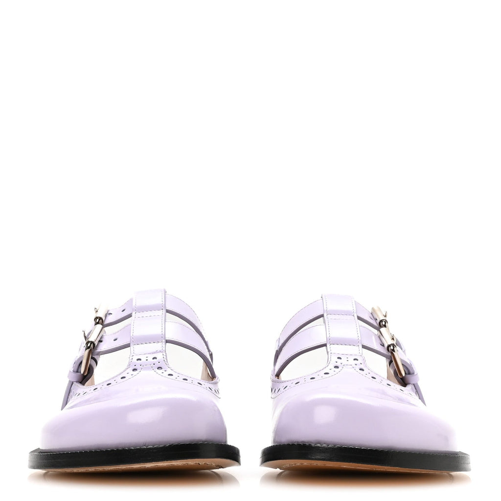 Loewe Calfskin Campo Mary Jane Women's Mules 37 Lilac