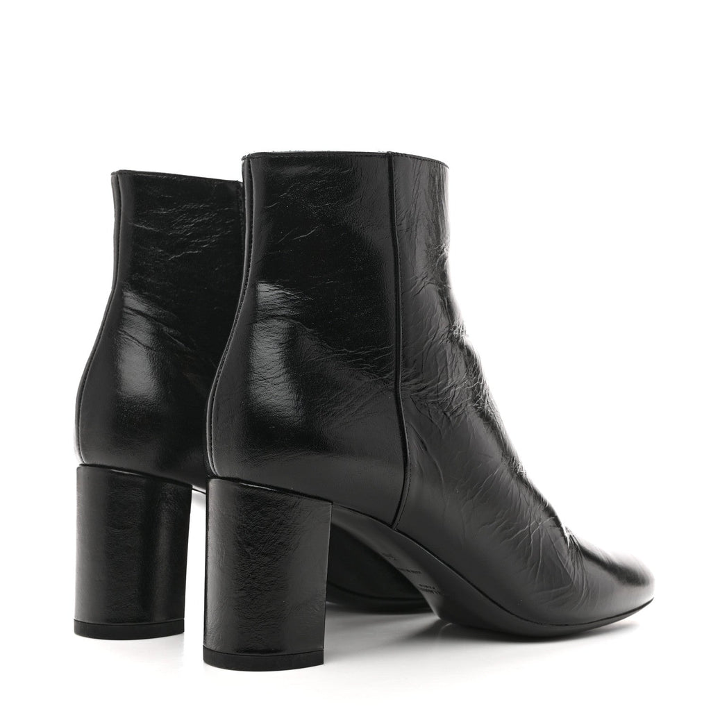 Saint Laurent Calfskin Women's Loulou 70 Uniform Ankle Boots 36 Black
