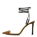 Jimmy Choo Nappa PVC Women's Farley 95 Pumps 39 Camel