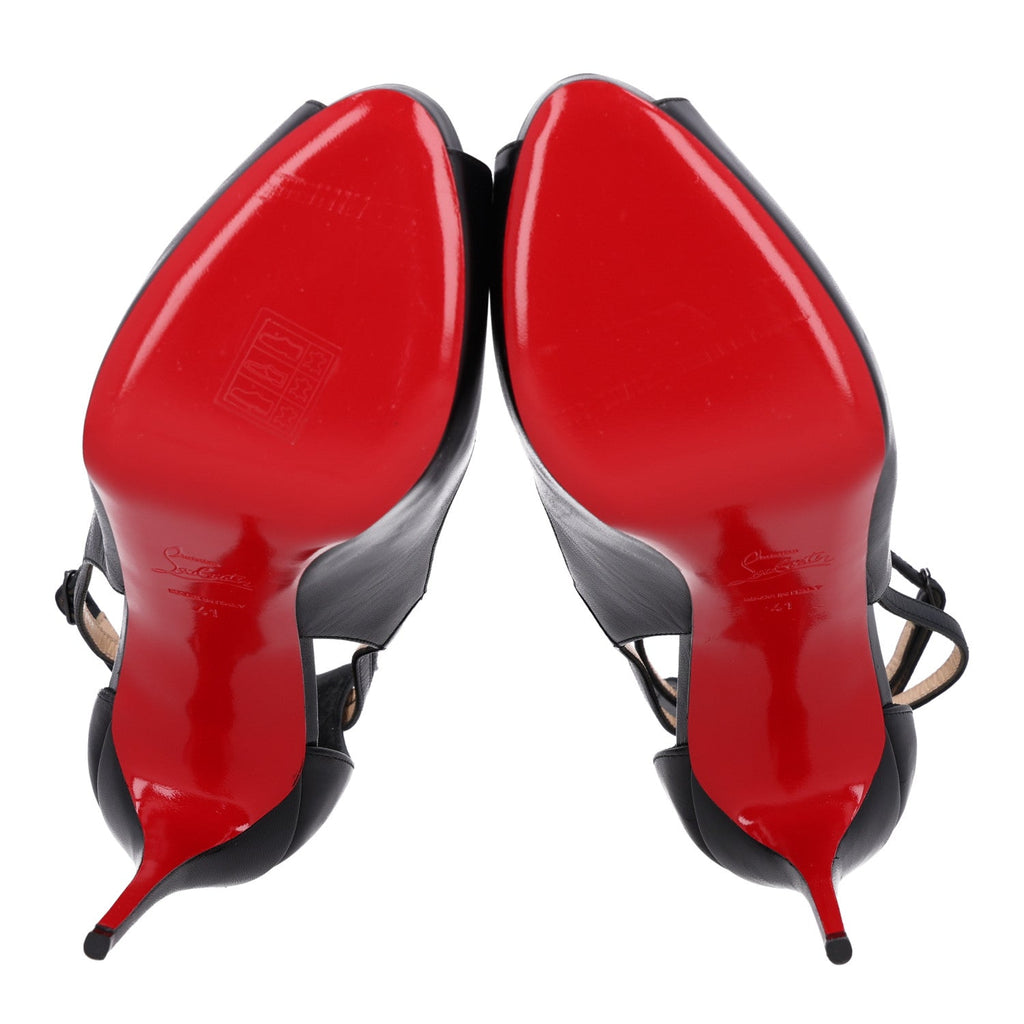 Christian Louboutin Kid Leather Women's Mascaralta 120 Pumps 41 Black