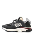Fabric Suede Calfskin Mesh CC Sneakers Black Dark Grey White Light Gre