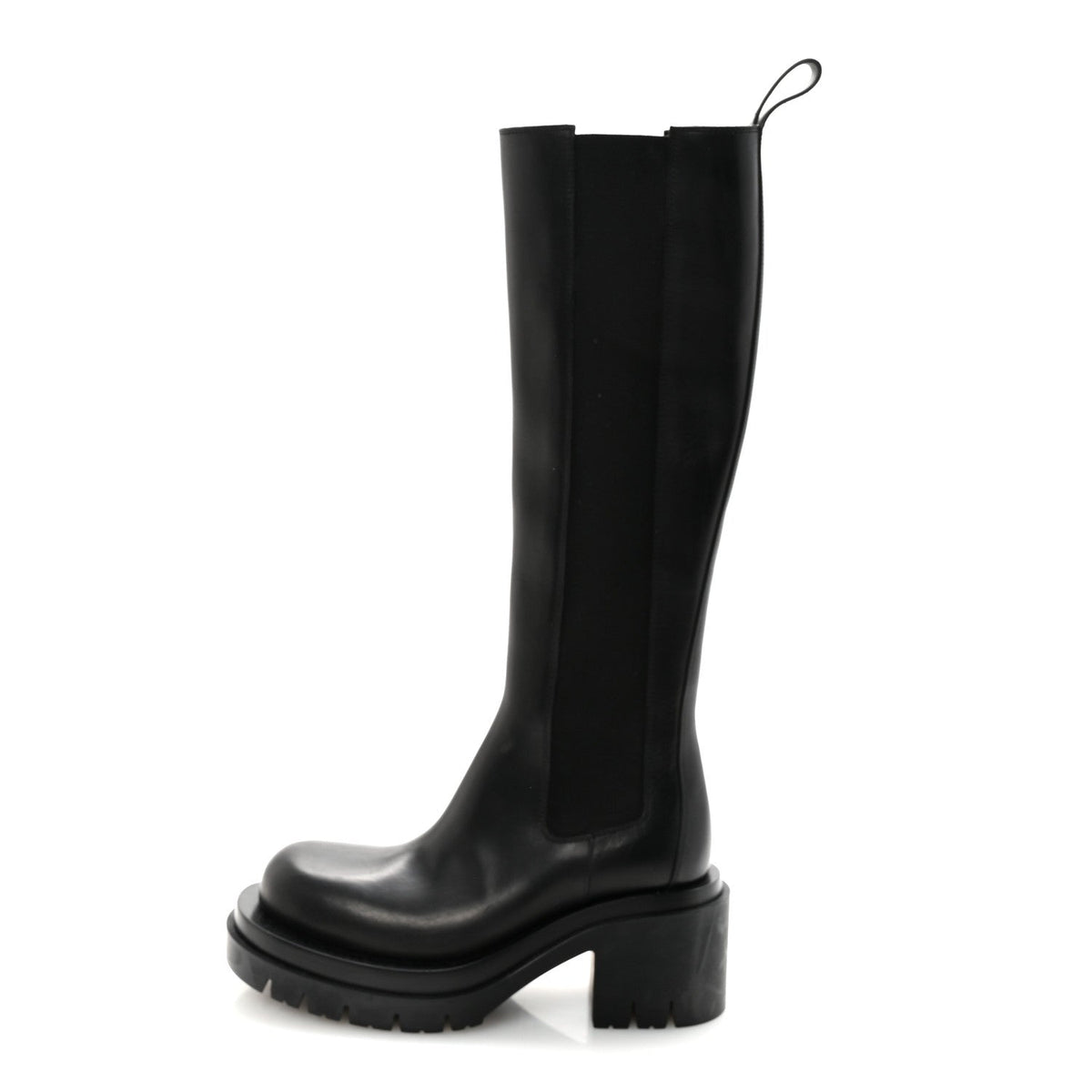 Bottega Veneta Calfskin Women's The Lug Chelsea Tall Boots 36.5 Black