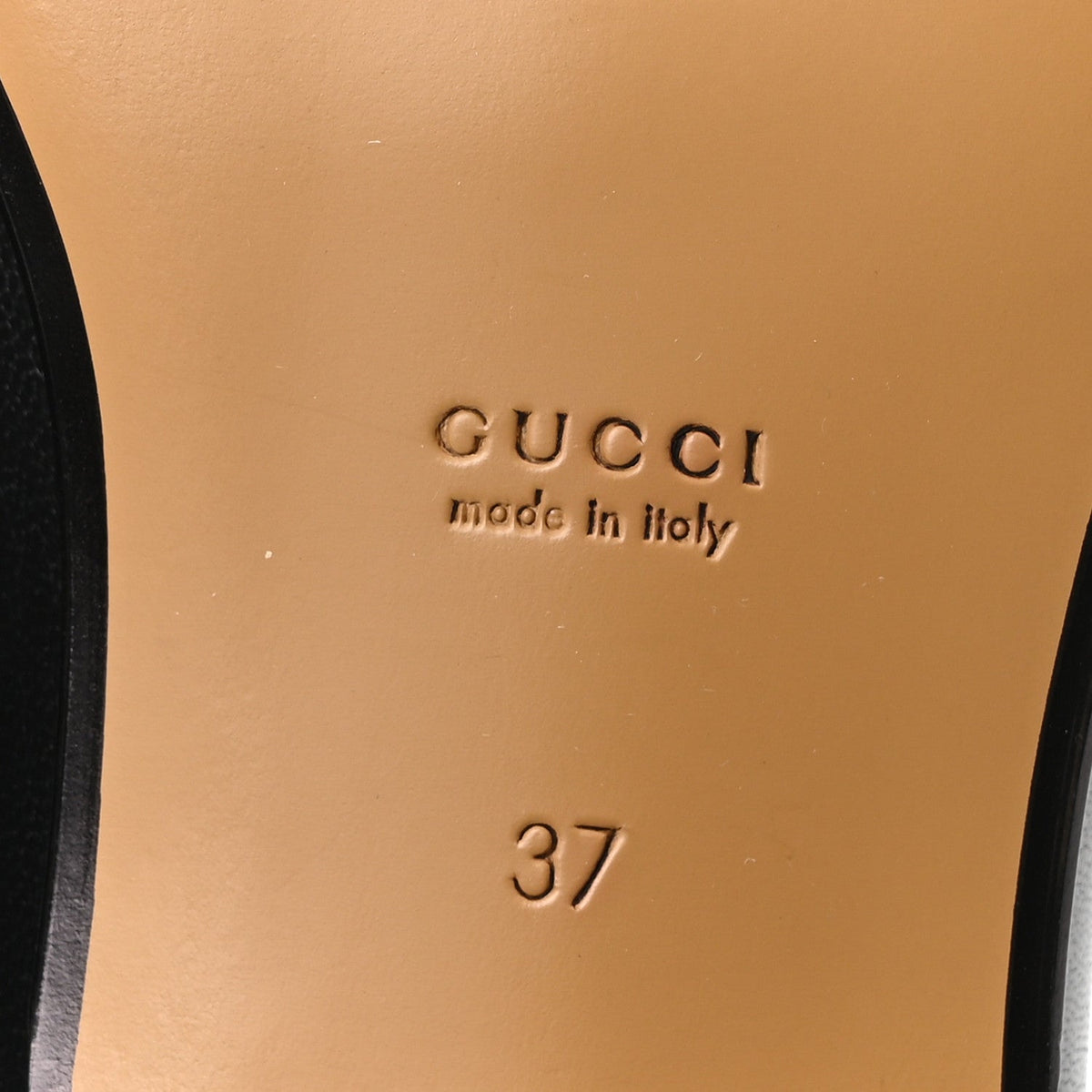 Gucci Goatskin Women's Horsebit Mid-Heel Loafers 37 Black