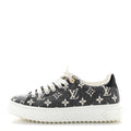 Louis Vuitton Denim Monogram Women's Time Out Sneakers 39 Black