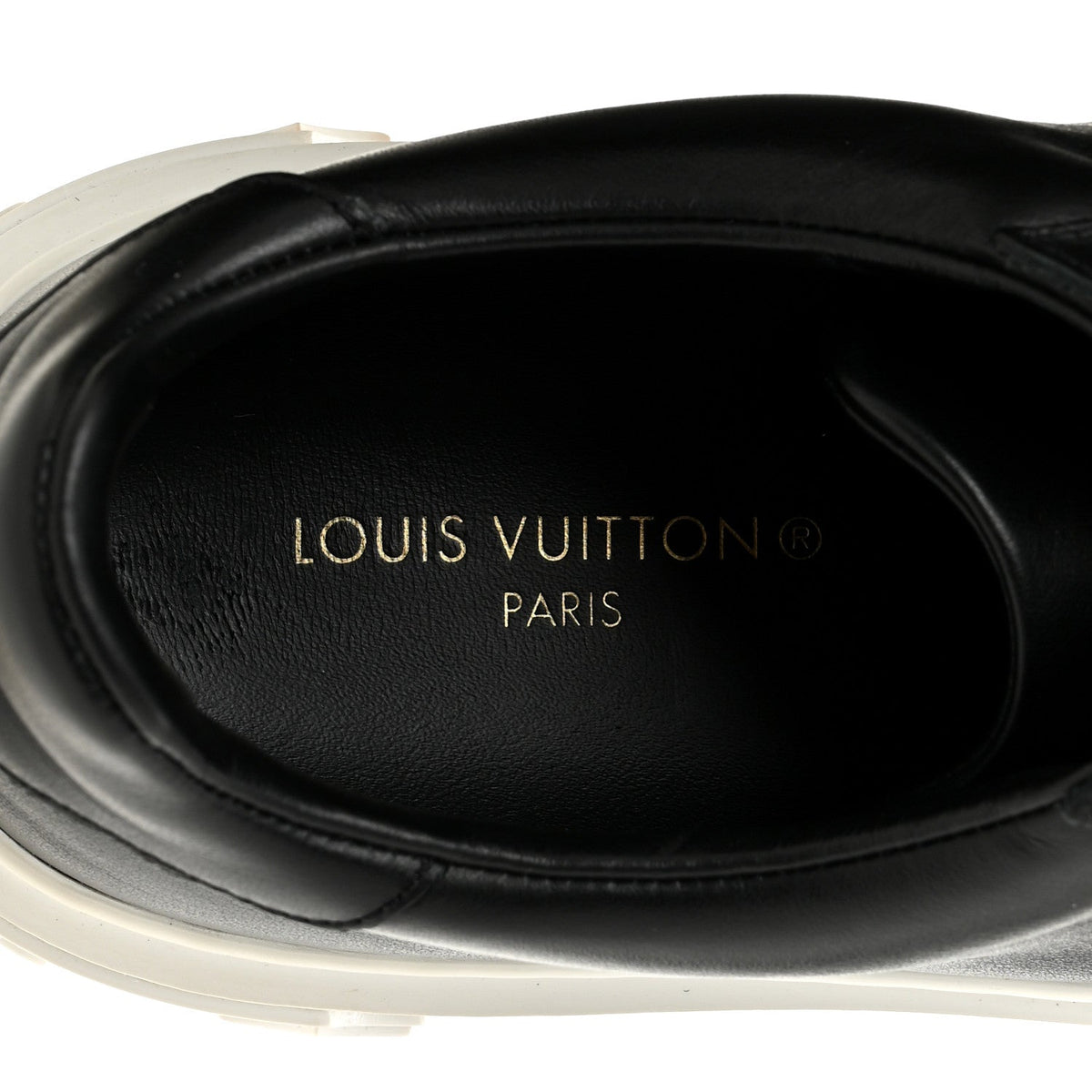 Louis Vuitton Calfskin Women's Time Out Sneakers 38.5 Black