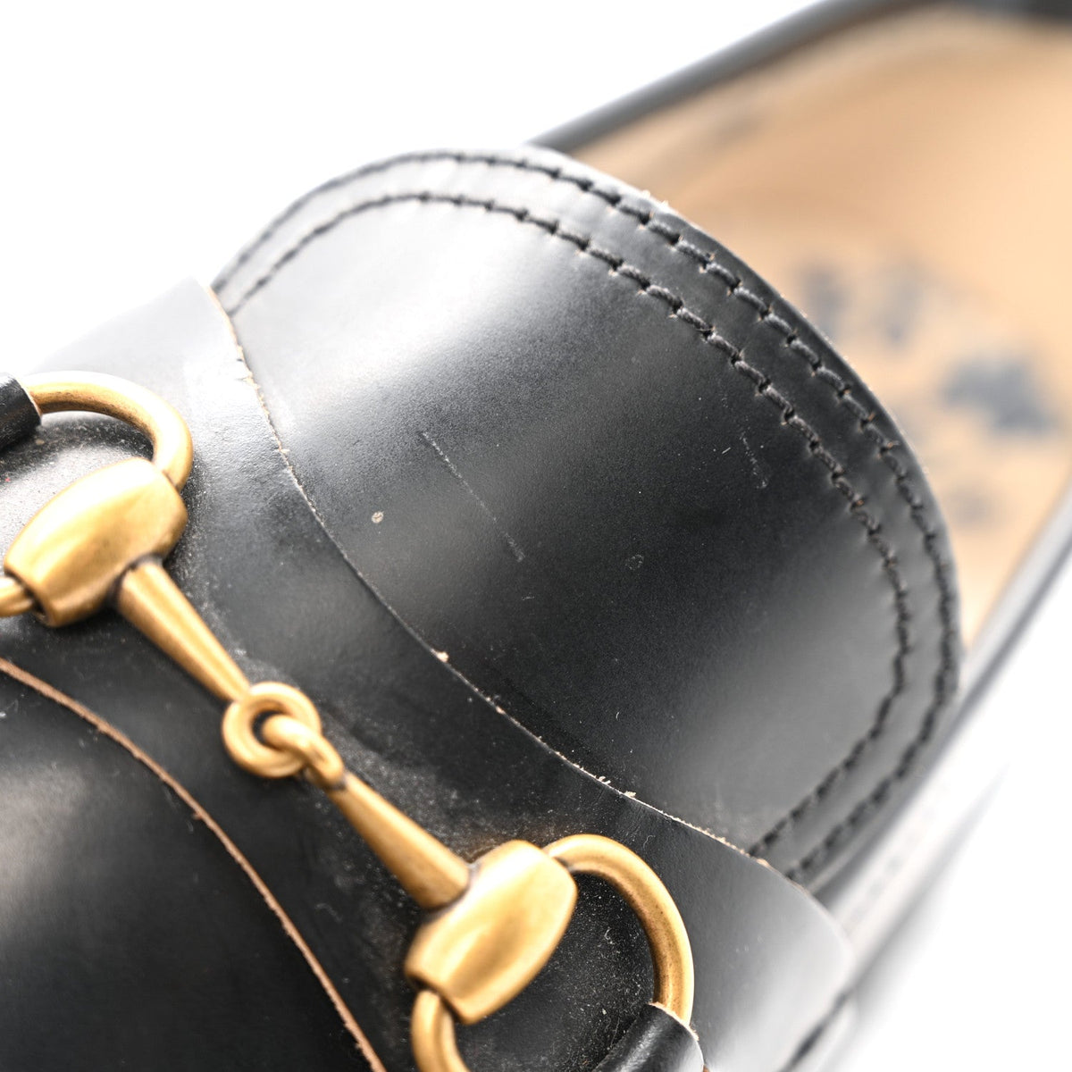 Gucci Cordovan Lux Women's Harald Horsebit Platform Loafers 37.5 Black