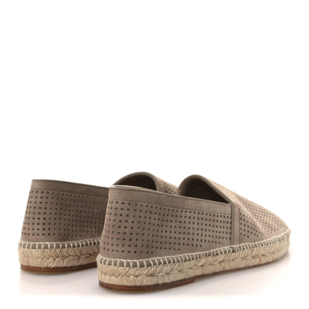 Hermes Suede Goatskin Men's Enrique Espadrilles 42 Beige Sable