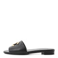 Chanel Lambskin Enamel CC Women's Mules 39.5 Black