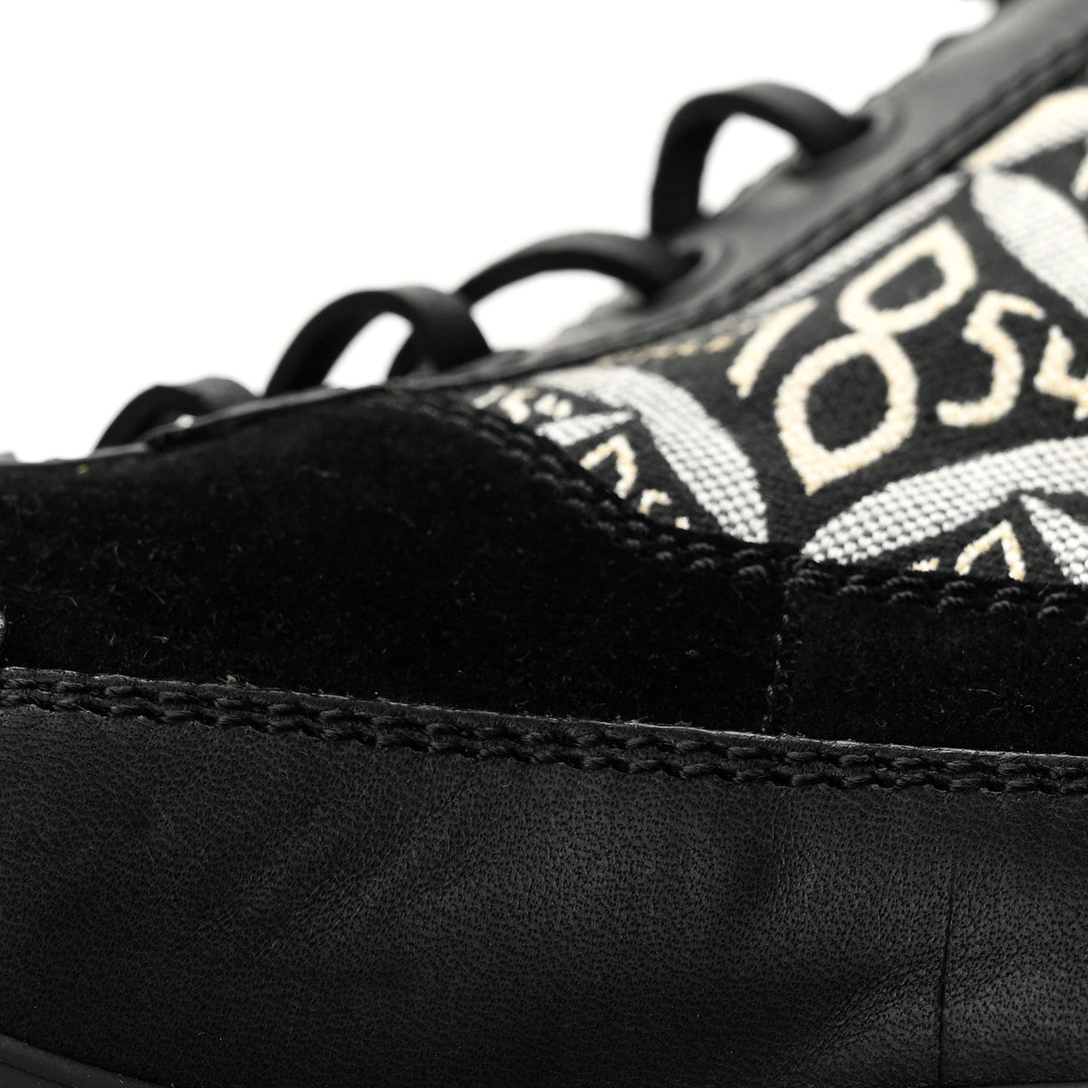 Louis Vuitton Suede Jacquard Women's Laureate Desert Boots 35.5 Black