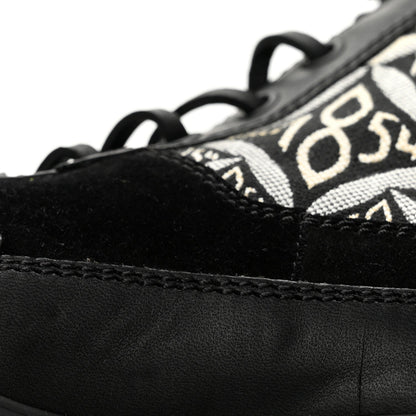 Louis Vuitton Suede Jacquard Women's Laureate Desert Boots 35.5 Black