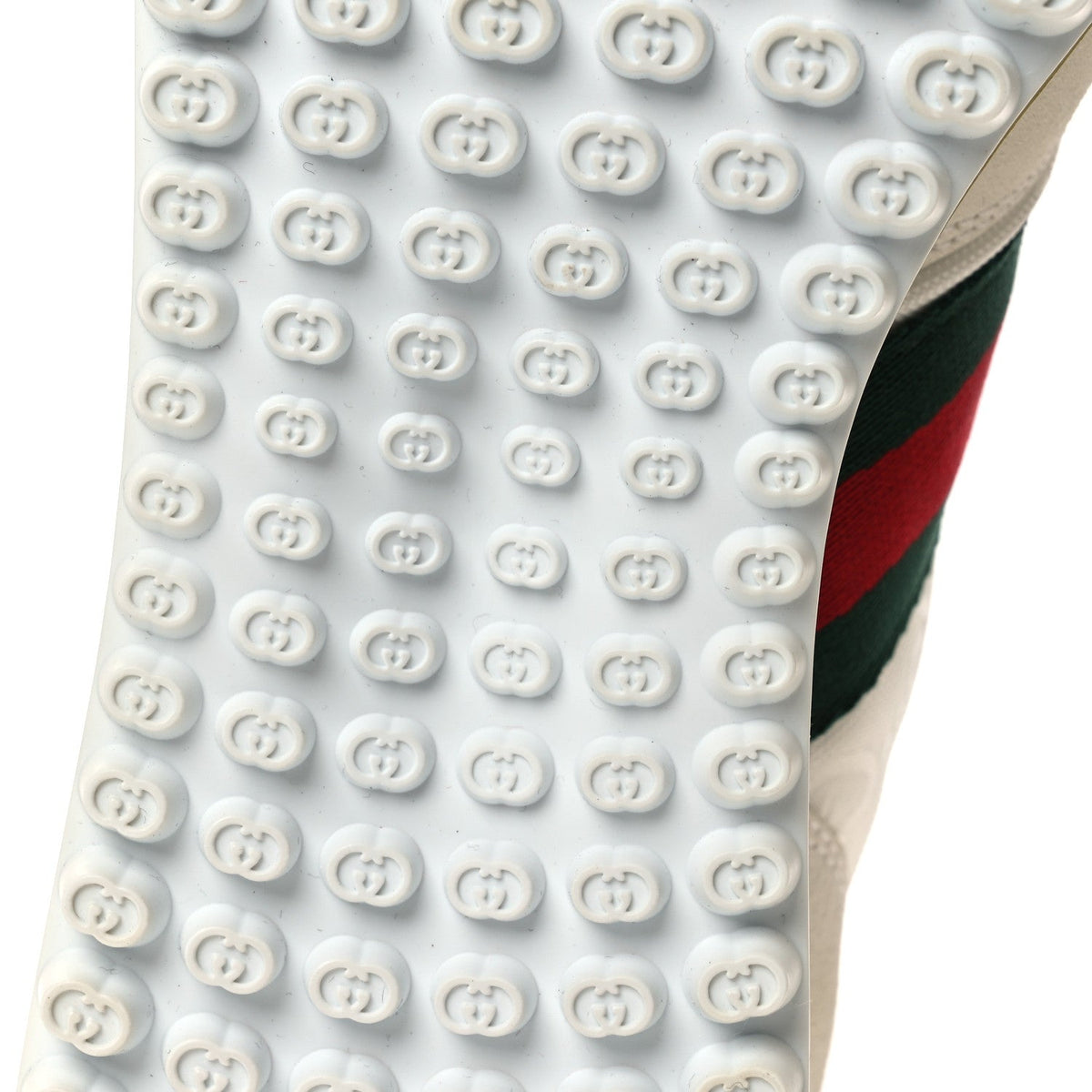 Gucci Suede Women's GG Monogram Web Re-Motion Sneakers 37 White