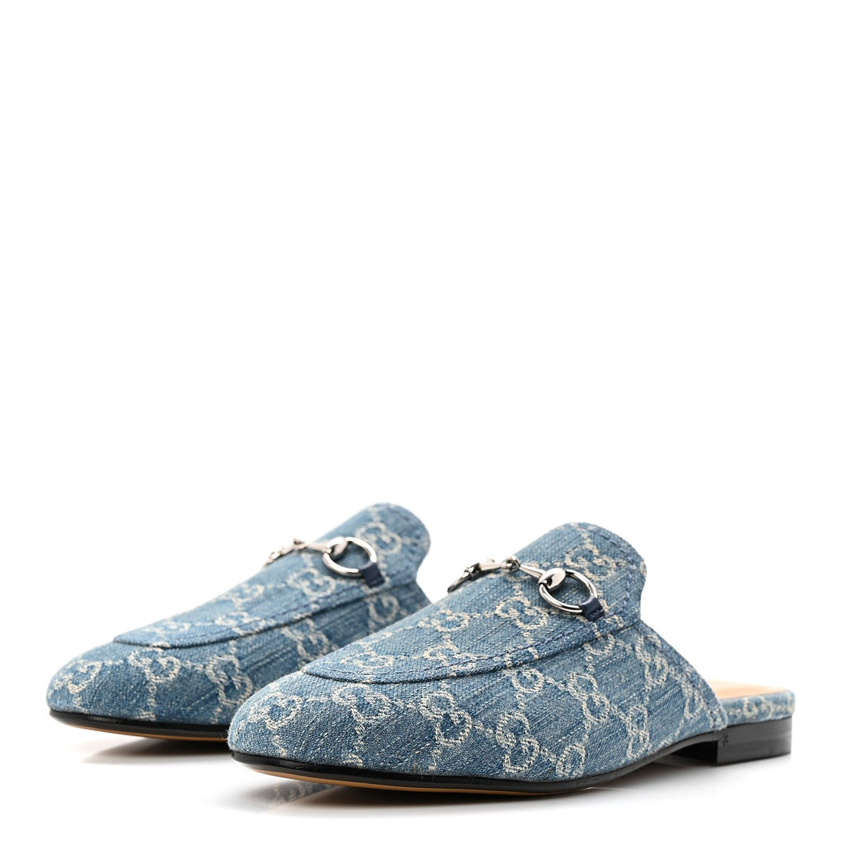 Gucci Denim Women's GG Princetown Slippers 36.5 Light Blue Royale