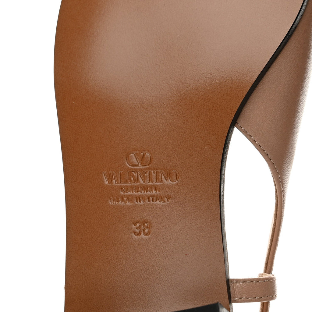 Valentino Garavani Calfskin Women's VLogo Valet Du Roi Flats 38 Pink Garnet