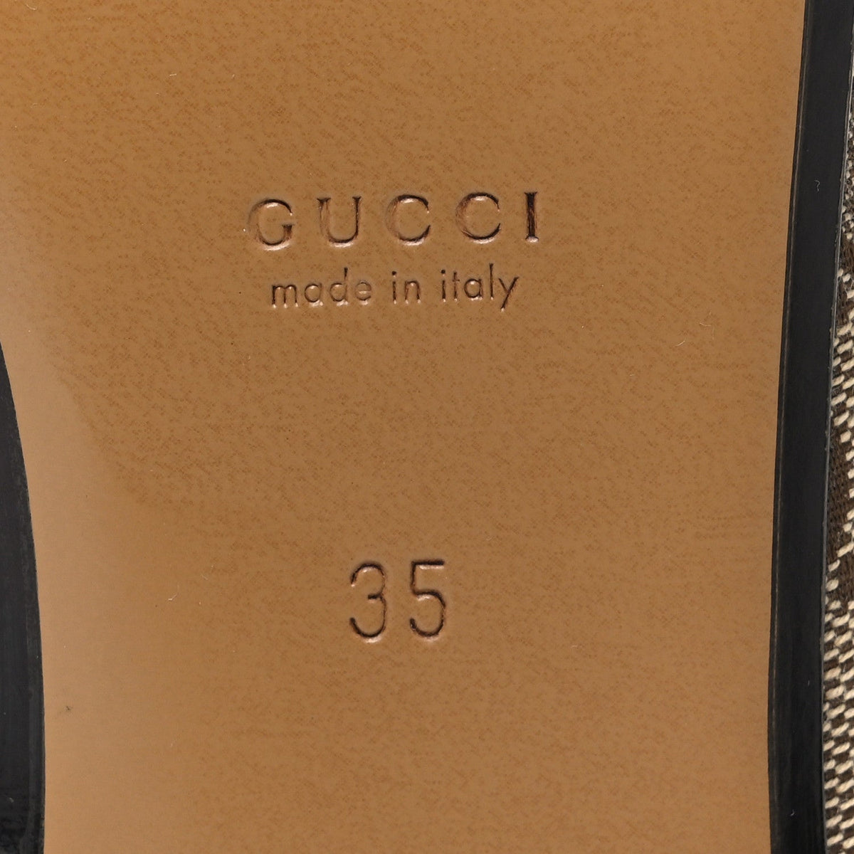 Gucci Canvas Women's Princetown Slippers 35 Beige Ebony New Acero