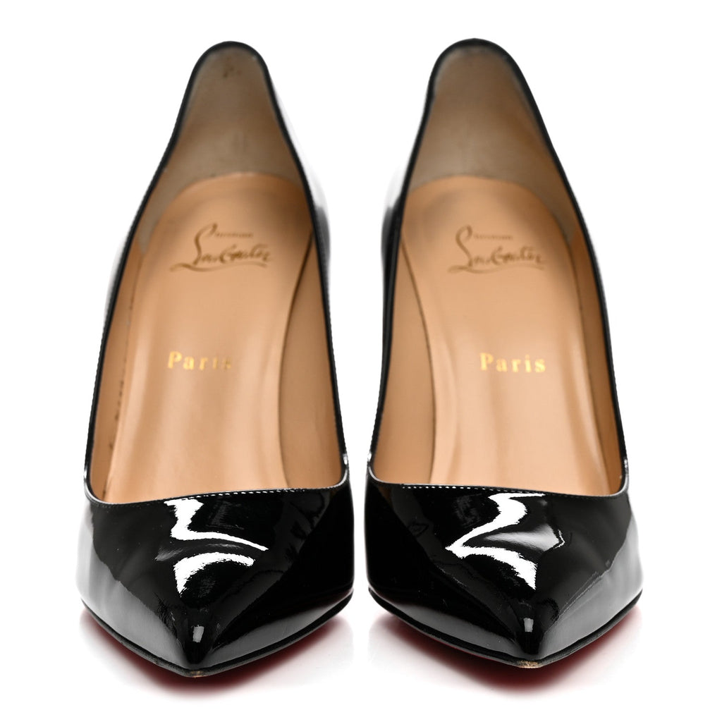 Christian Louboutin Patent Women's Pigalle 100 Pumps 38 Black