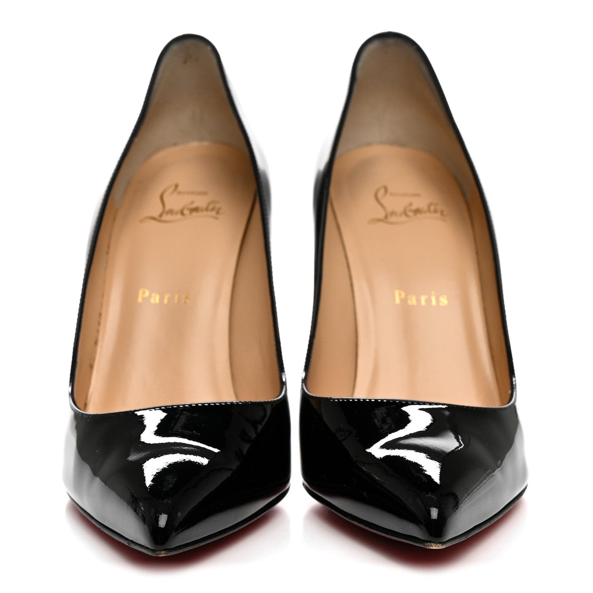Christian Louboutin Patent Women's Pigalle 100 Pumps 38 Black
