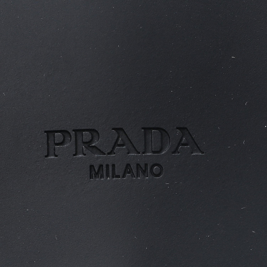 Prada Spazzolato Calfskin Women's Re-Edition 1996 Buckle Sandals 39 Bianco