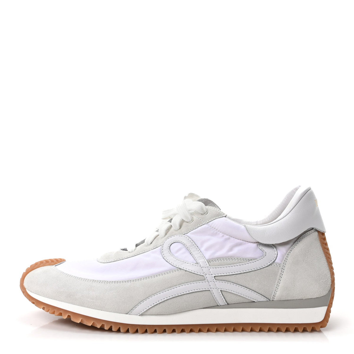 Loewe Nylon Suede Men's Flow Retro Runner Sneakers 45 White
