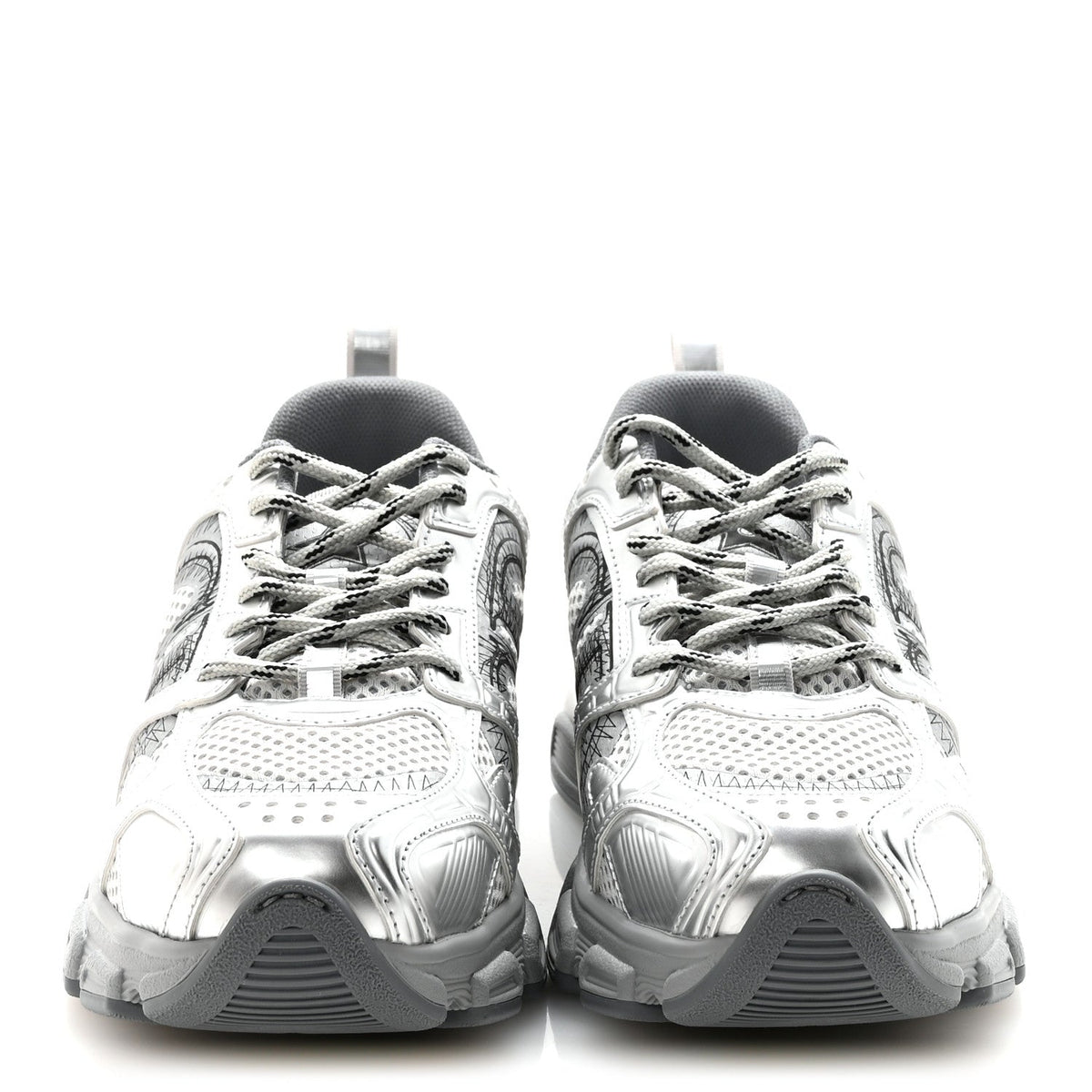Christian Dior Technical Mesh Women's Dior Chrono Sneakers 38 Silver