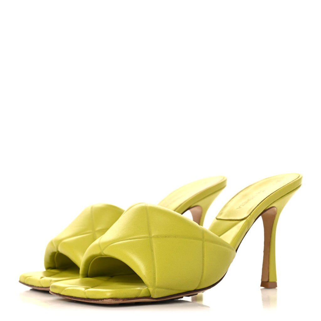 Bottega Veneta Nappa Women's Rubber Lido Mule Sandals 38 Kiwi