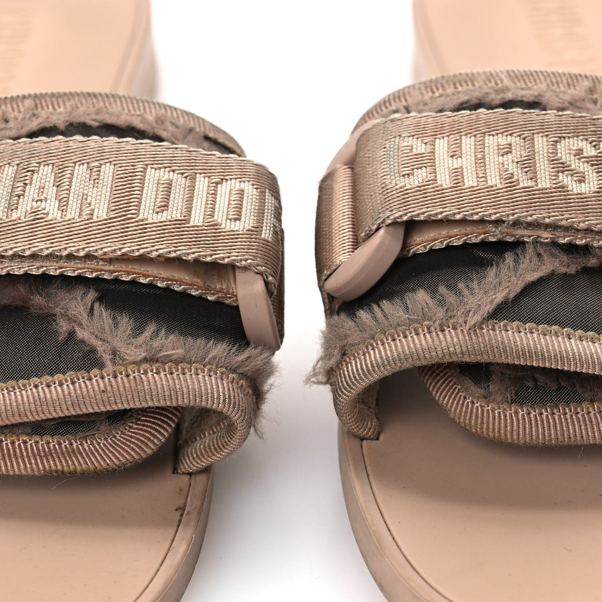 Christian Dior Nylon Women's Dio(r)evolution Slide Sandals 39 Nude