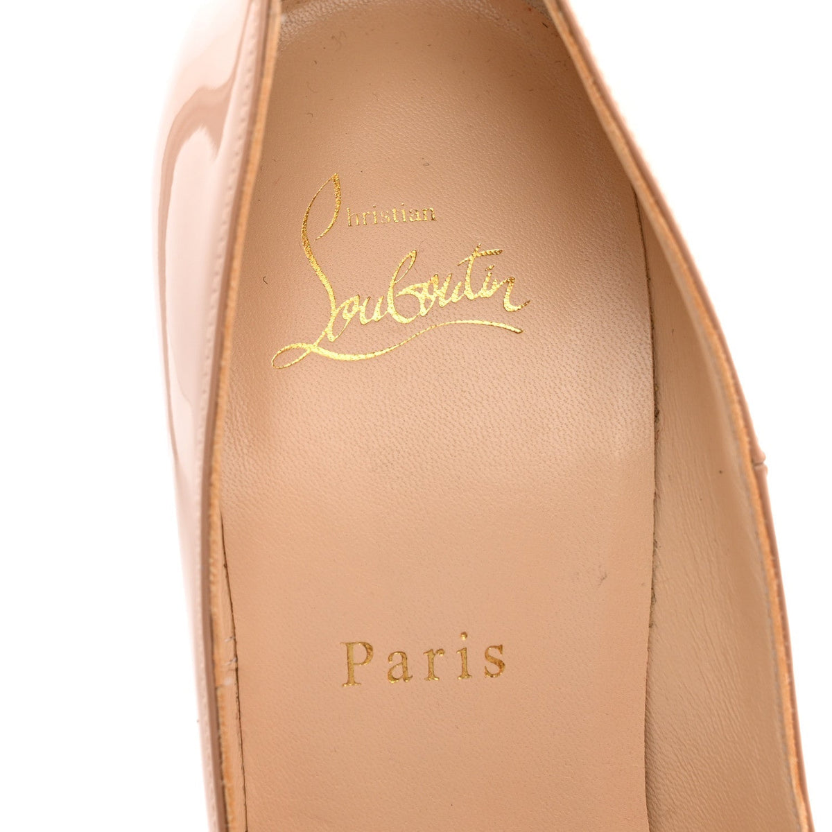 Christian Louboutin Patent Women's So Kate 120 Pumps 39 Nude
