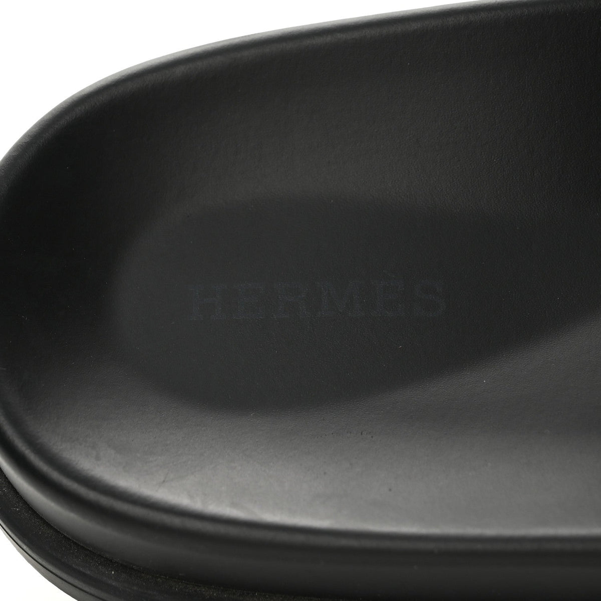 Hermes Calfskin Men's Chypre Sandals 44 Black