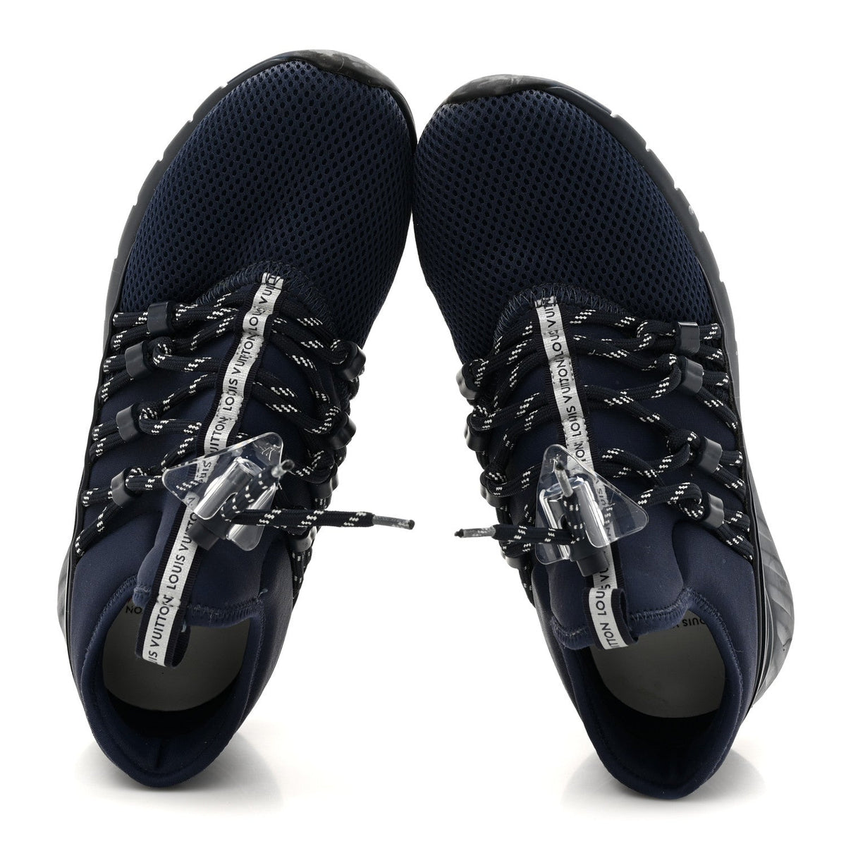 Louis Vuitton Neoprene Mesh Men's Fastlane Sneakers 37 Marine