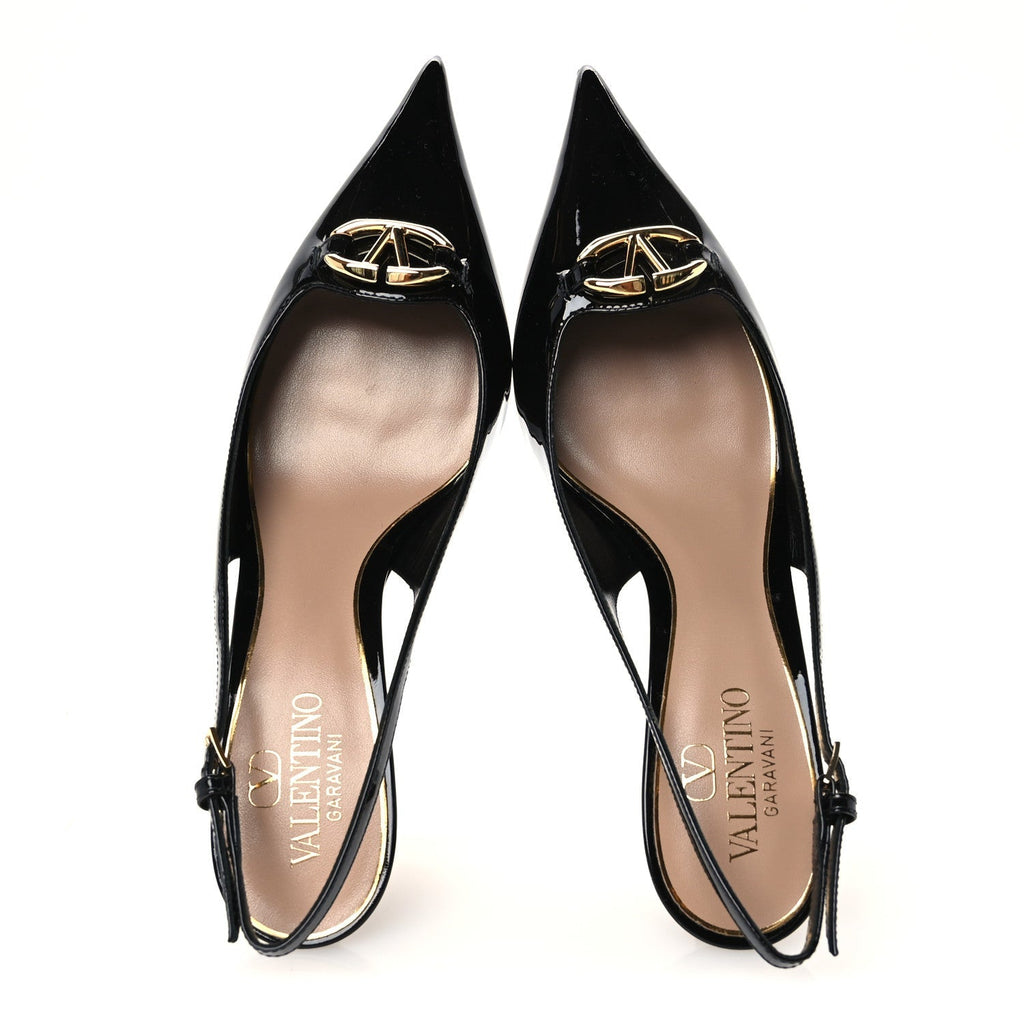 Valentino Garavani Patent Women's VLogo Signature 65mm Pumps 37.5 Black