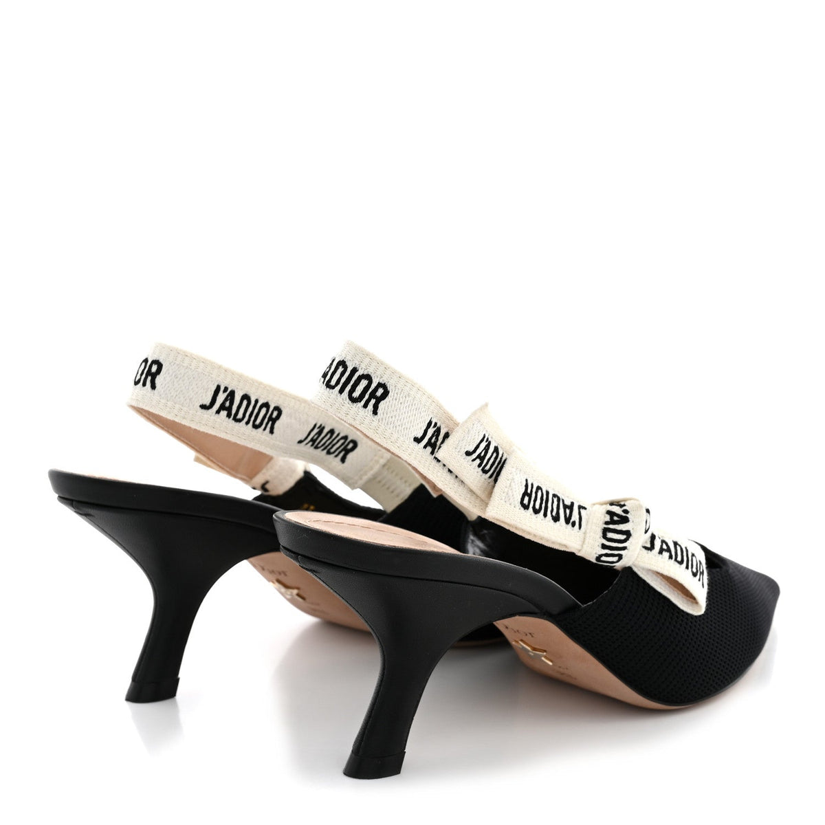 Christian Dior Technical Canvas Women's J'Adior Slingback 65mm Pumps 38.5 Black