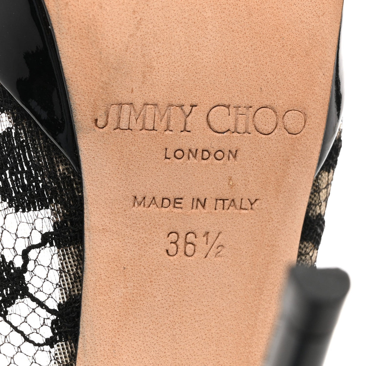Jimmy Choo Lace Patent Women's Pumps 36.5 Black