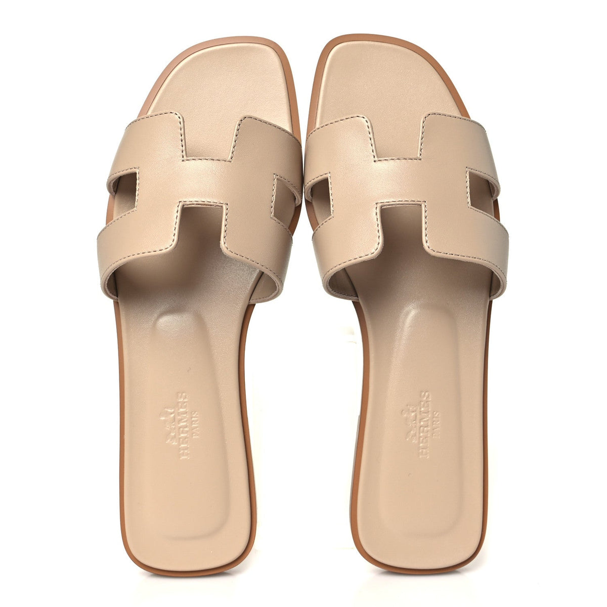 Hermes Box Calfskin Oran Women's Shoes